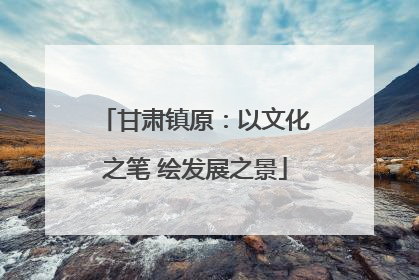 甘肃镇原：以文化之笔 绘发展之景